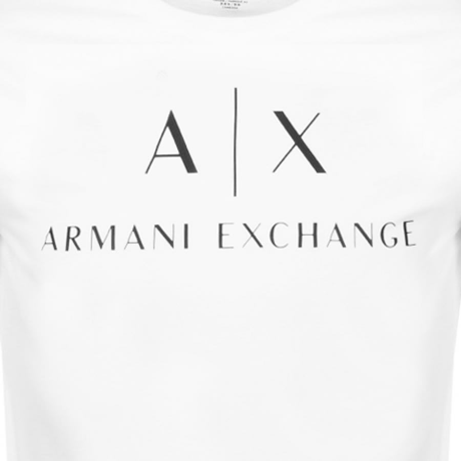 Alternative Image for ProductArmani Exchange Slim Crew Neck Logo T Shirt White3